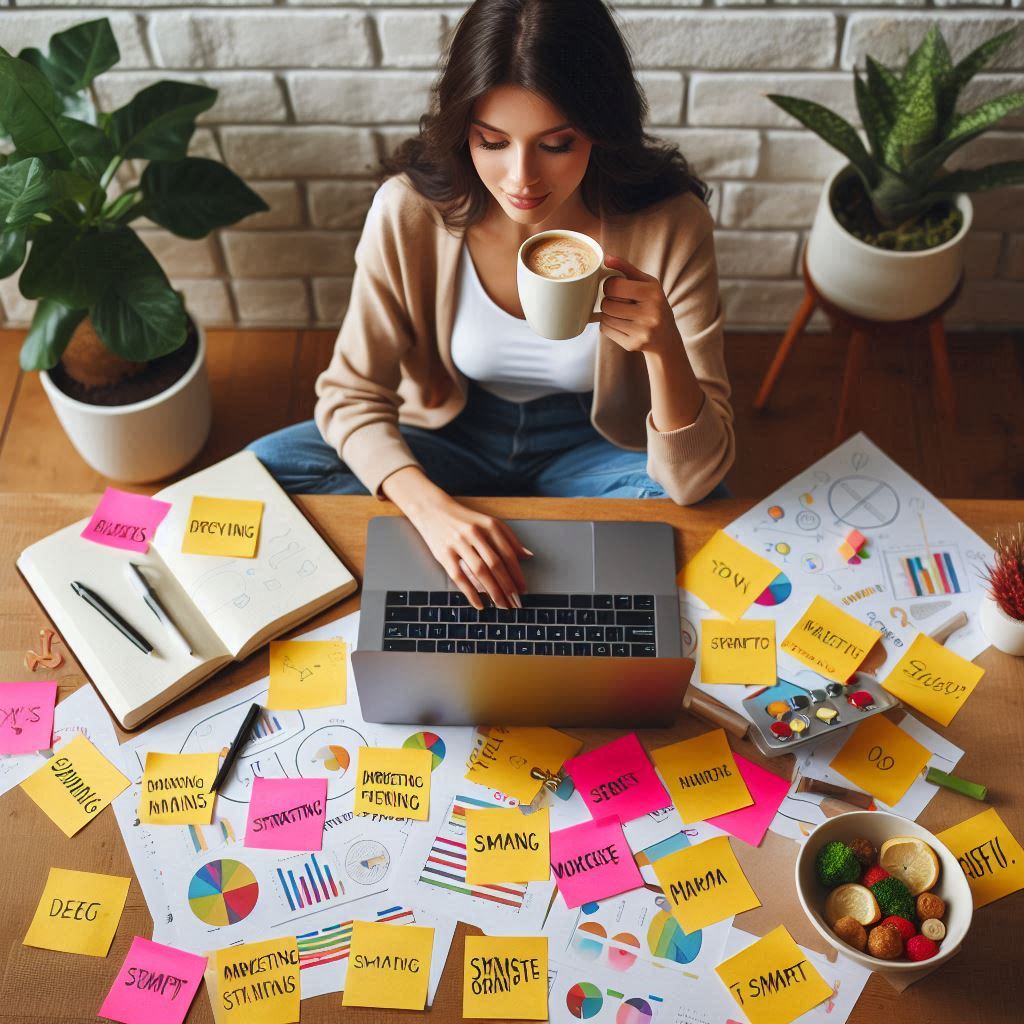 Bild zeigt Frau die sich um SMART im Onlinemarketing kümmert SMART im Onlinemarketing